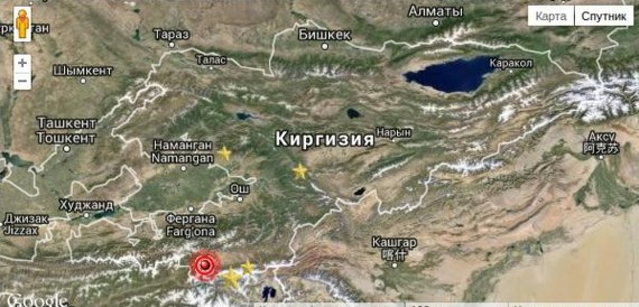 Близ кыргызско-таджикской границы произошло землетрясение силой в эпицентре 5,5 балла — Today.kg