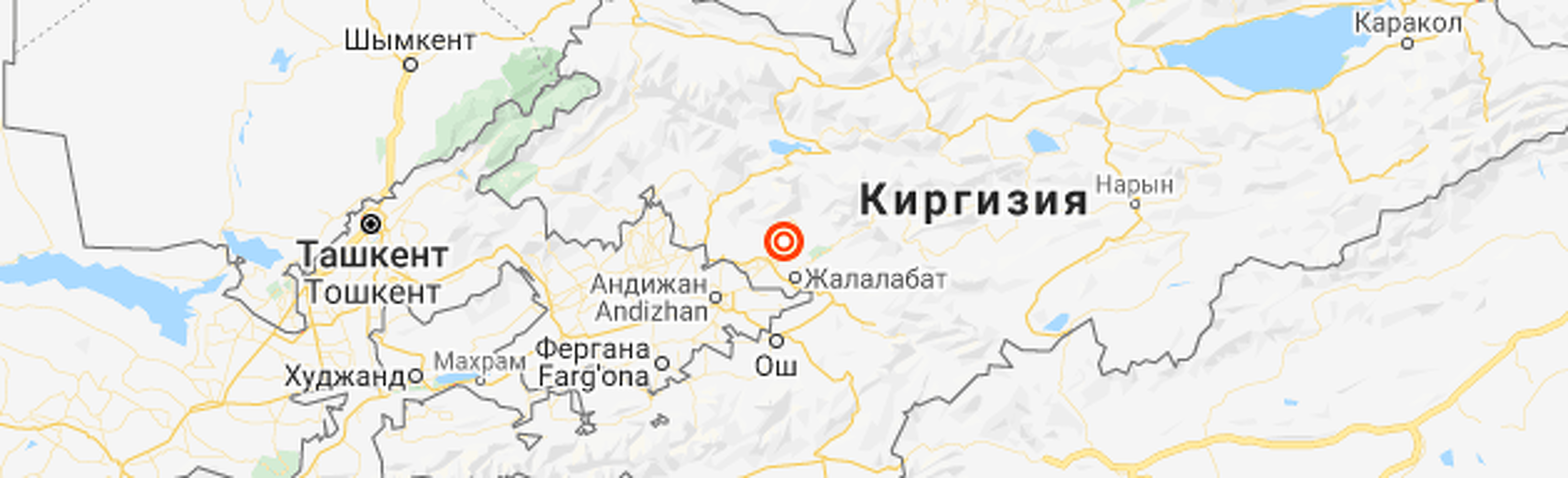 В Джалал-Абаде произошло землетрясение магнитудой 4,5 — Today.kg