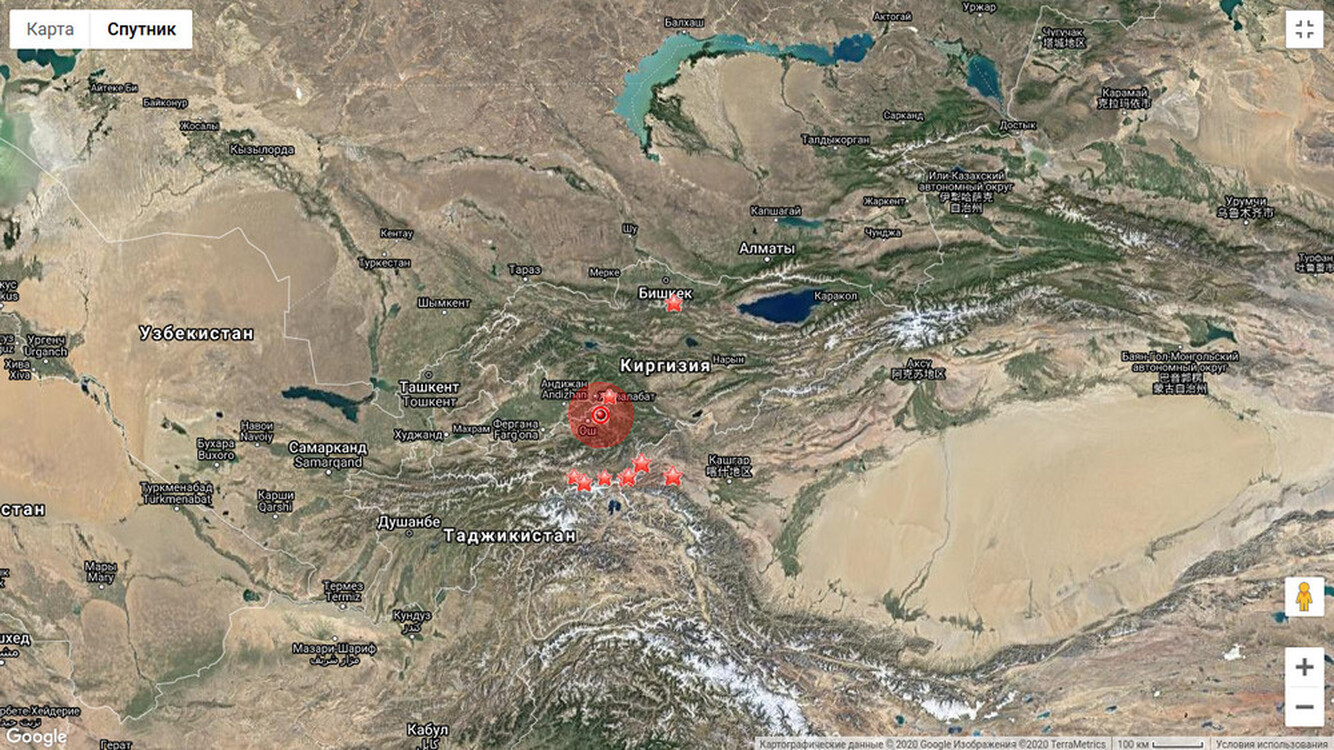 В Кыргызстане сегодня утром произошло землетрясение — Today.kg