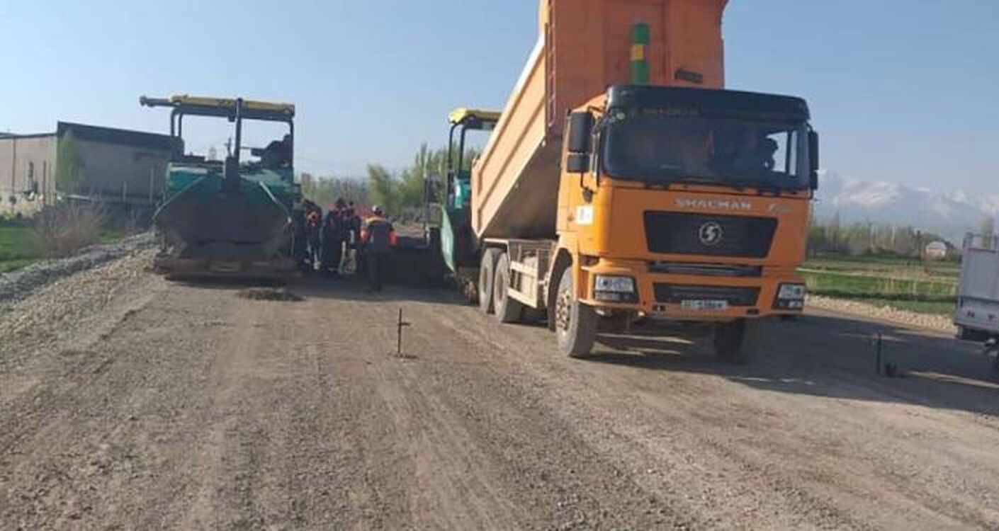 Возобновились строительные работы на большом участке трассы Бишкек — Ош — Today.kg