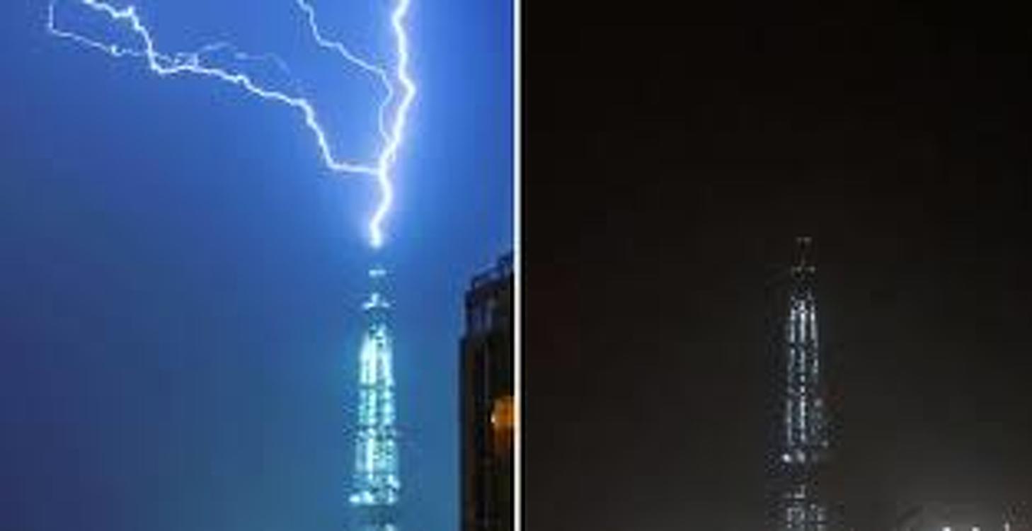 Молния ударила в самое высокое здание мира — видео от принца Дубая — Today.kg