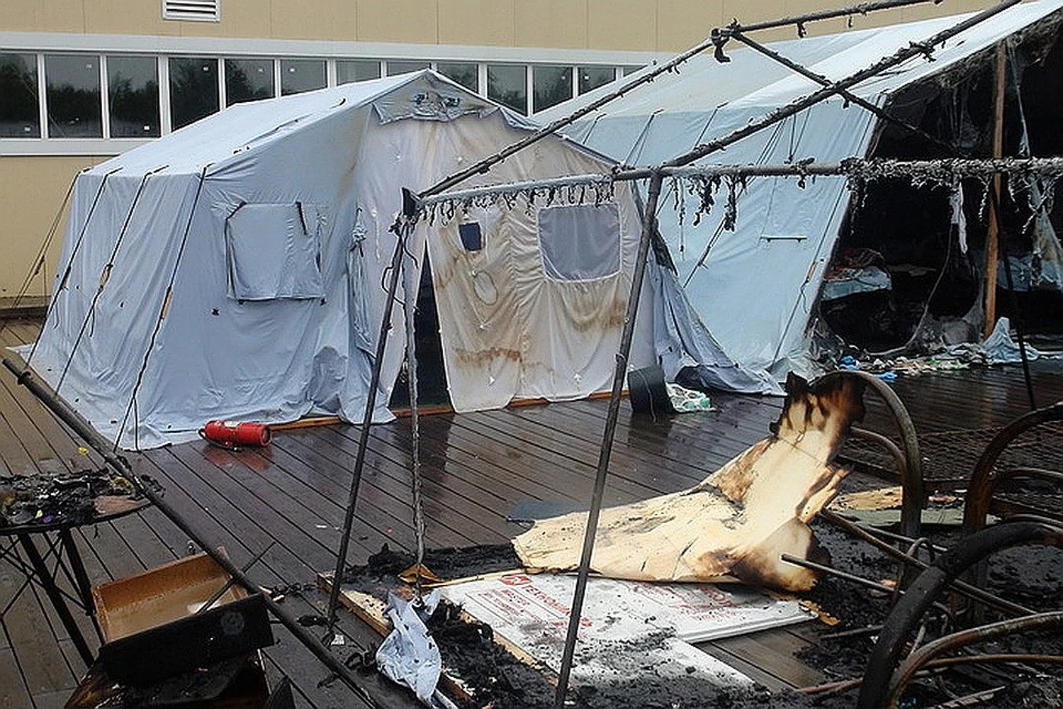 На окраине Москвы сгорели палатки, где жили кыргызстанцы — Today.kg