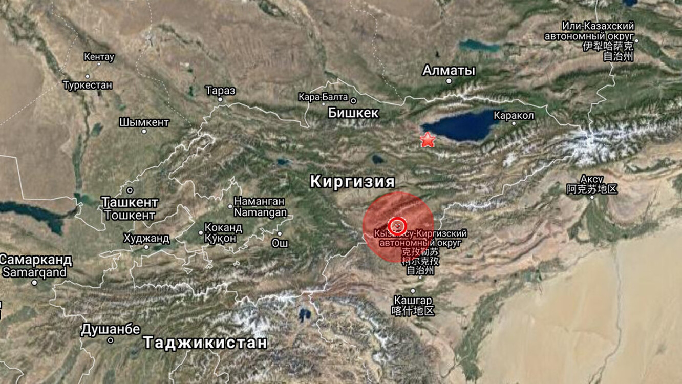 На границе Кыргызстана и Китая вчера произошло землетрясение силой 4 балла — Today.kg
