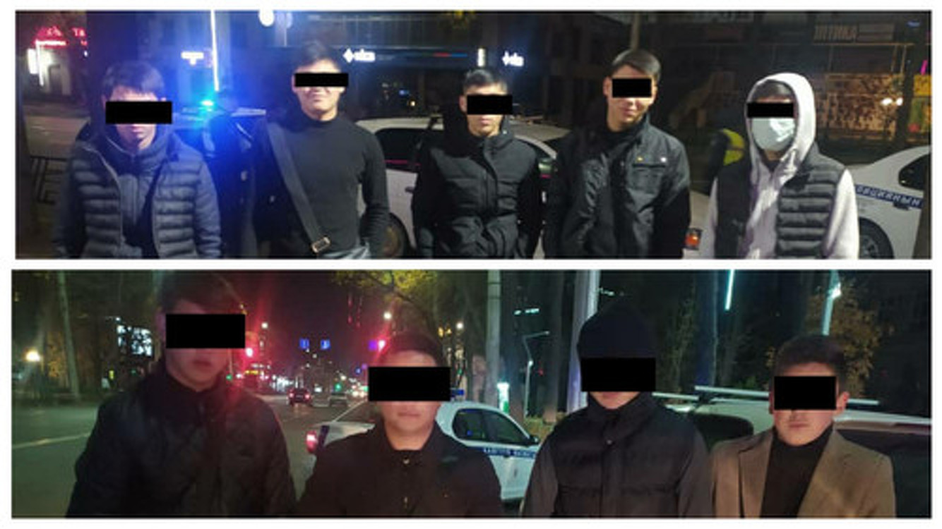 В Бишкеке патрульные задержали 9 молодых парней, подозреваемых в грабеже — Today.kg