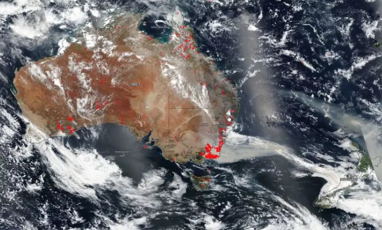 Пожары в Австралии сняли из космоса: масштаб катастрофы — Today.kg