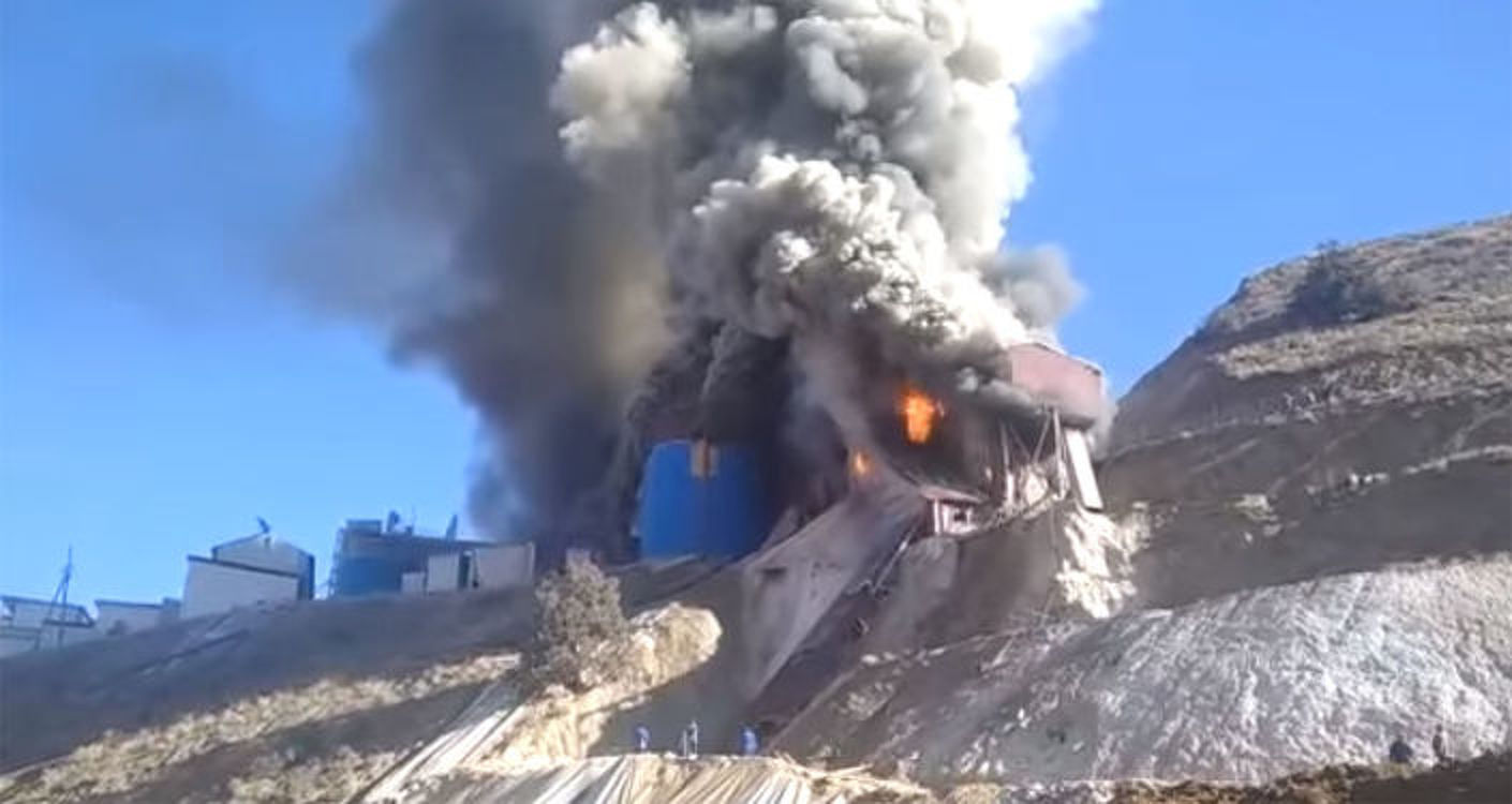 На месторождении Иштамберды крупный пожар — видео — Today.kg