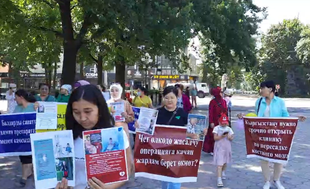 В Бишкеке на митинг вышли родители онкобольных детей — Today.kg