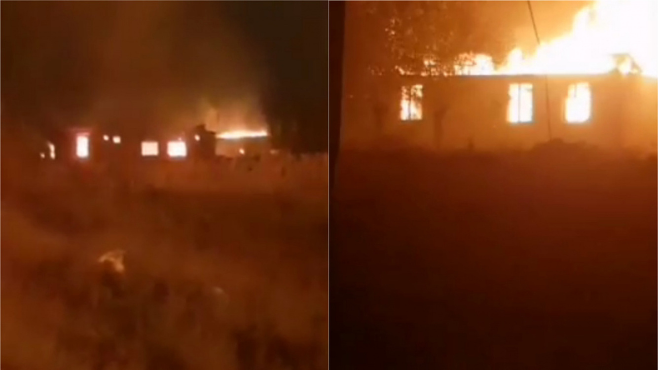 Ситуация на границе. В селе Максат ночью снова вспыхнул пожар — местные жители — Today.kg