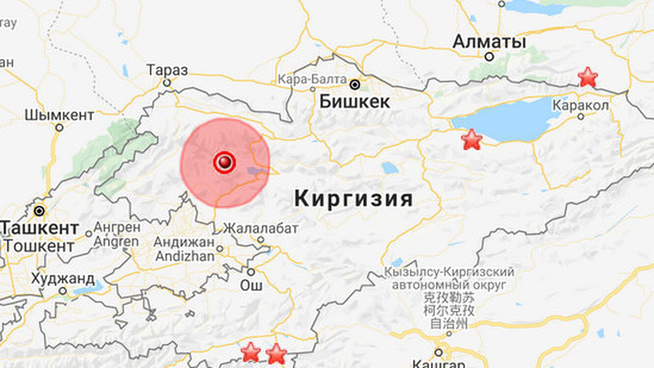 Вчера ночью в Жалал-Абадской области произошло землетрясение силой 3,5 балла — Today.kg