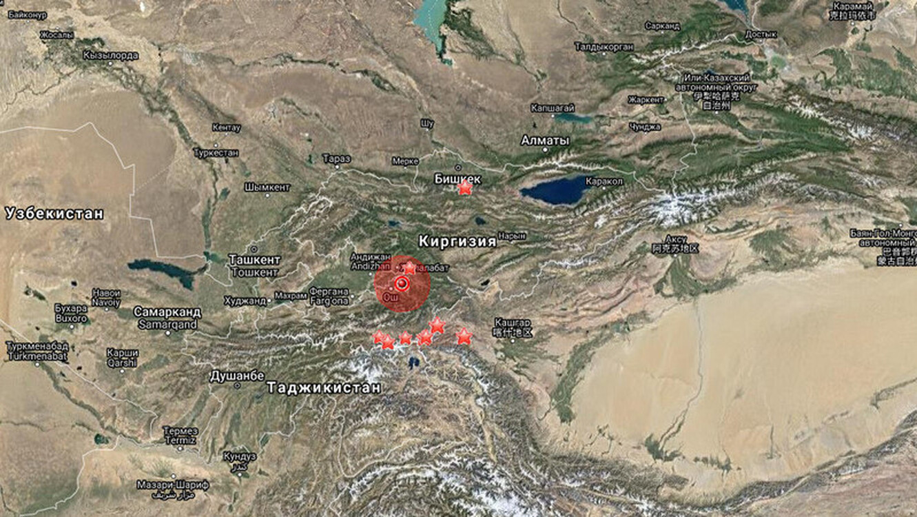 На границе Кыргызстана и Узбекистана утром произошло землетрясение силой 4 балла — Today.kg