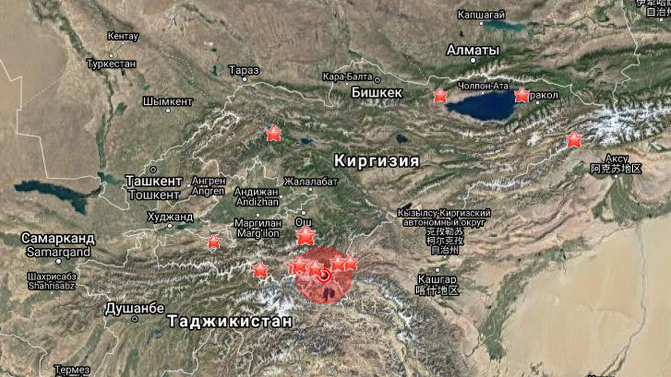 На границе Кыргызстана и Таджикистана днем произошло землетрясение — Today.kg