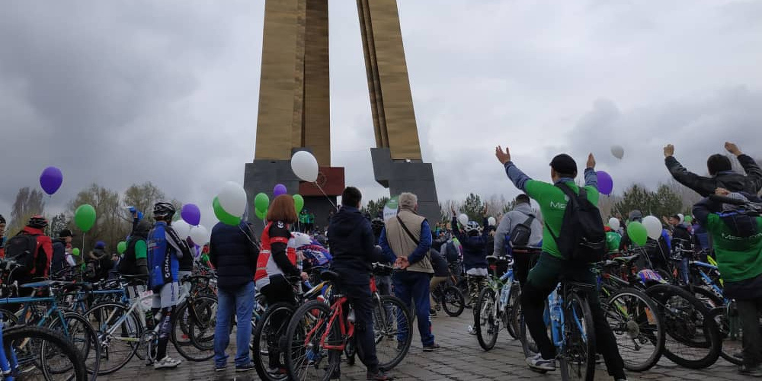 24 марта в столице Кыргызстана состоялось открытие велосезона — Today.kg