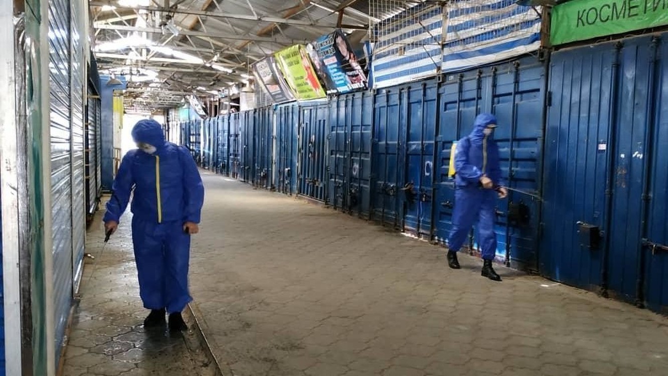 Орто-Сайский рынок в Бишкек открыт после дезинфекции — Today.kg