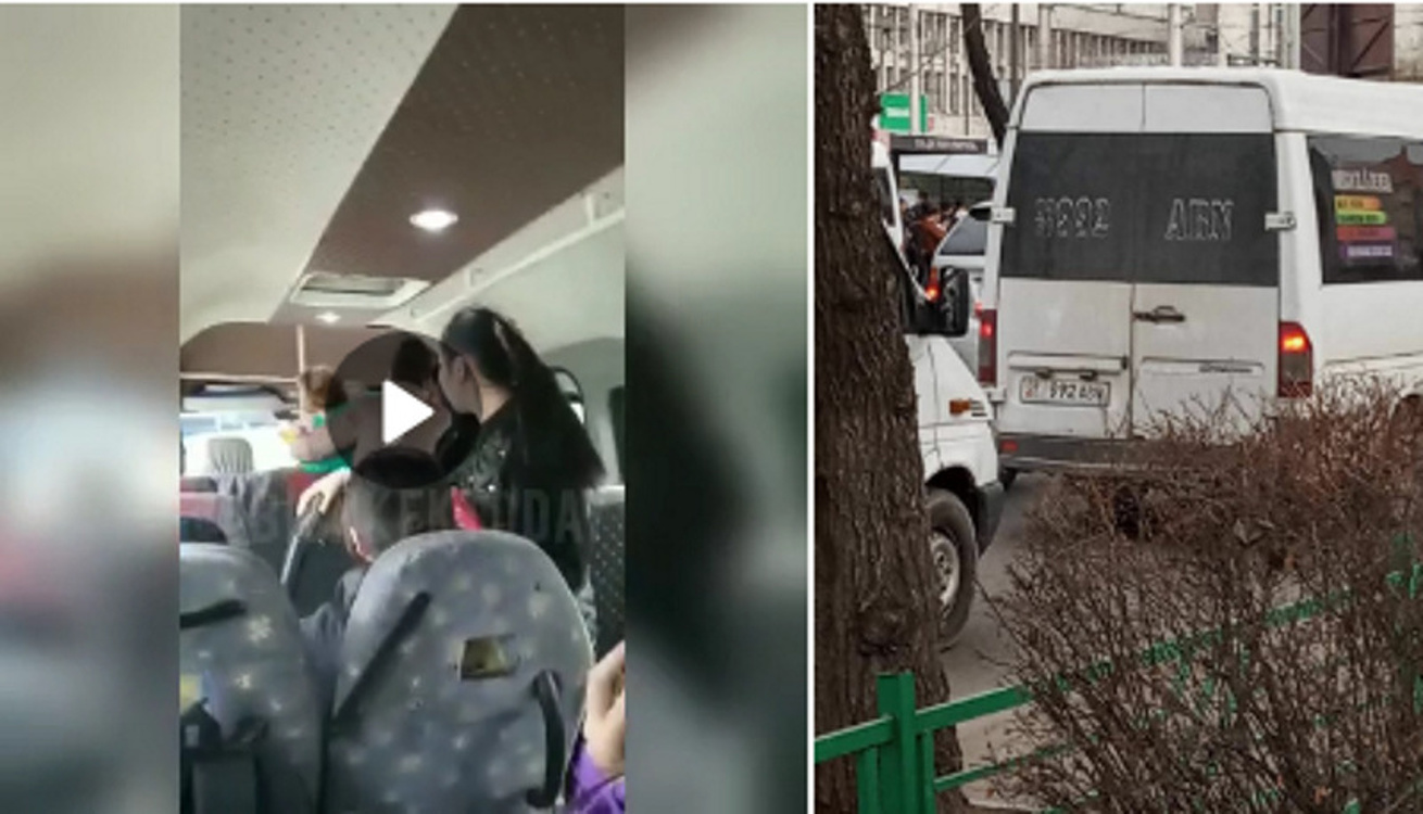 В Бишкеке водитель маршрутки выгнал женщину с ребенком из-за коляски. Видео — Today.kg